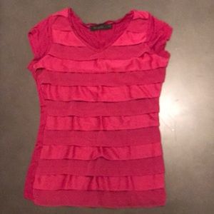 The Limited Pink Layered Front Top